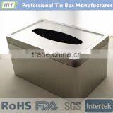 Metal Rectangular Tissue Tin Box for Household Articles
