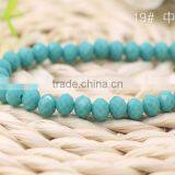 Solid Turquoise Green 2mm to 12mm AAA Quality Wholesales Loose Jade Crystal Facted Roundelles Glass Beads for Jewelry Cheapest