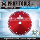 X-shaped Turbo Diamond Saw Blade