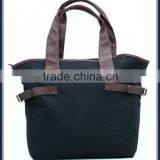 Fashion Cotton Handbags With PU Handle thumbnail-2