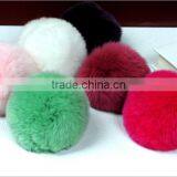 100% Genuine Rex Rabbit Fur Ball for Keychain Bag Car Pendent Garment Accessories thumbnail-5