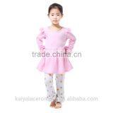 Persnickety Remake Fall Kid Clothes Polka Gold Dot 2pcs Childrens Boutique Clothing 2016 thumbnail-2