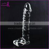 Realistic Art Big Size Glass Dildo