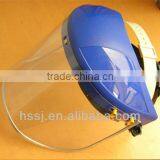 2016 half helmet headgear yellow headgear full face headgear PP headgear & PC clear lens safety full face mask