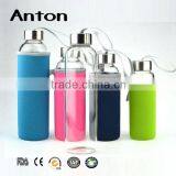 350-500ml Wholesale Cheap Portable High Borosilicate Tall Glass Cups With Lid thumbnail-2