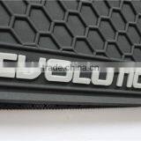 Custom-Fit All-Weather Rubber Floor Mats 4 Pc Set - for Mitsubishi Lancer Evolution - Black thumbnail-3