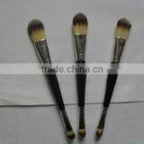 Double Ended Nylon Hair Makeup Foundation and Eye Brush