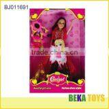 Hot Selling Nice Girl Toy Fashion Girl Doll With Bride Dress Doll With Cosmetic Accessories thumbnail-1