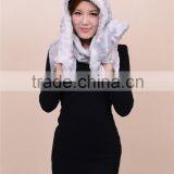 Battery Velvet Mink Heating Scarf With Cap thumbnail-5