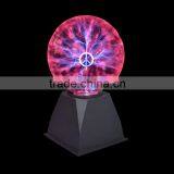 Peace Plasma Ball 6 Inch With Touch and Sound Responsive Light
