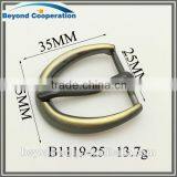 25mm Brush Antique Brass MS. MRS. Decorative Waist Strap Buckle thumbnail-1