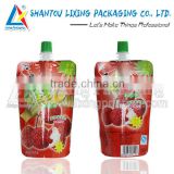 Leechee flavors drinks stand up pouch with spout
