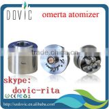 22 mm stainless /black 2 tubes omerta atomizer clone , omerta atomizer with adjustable copper pin