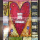 Pink Plastic Wiro Notebook Printed With Love