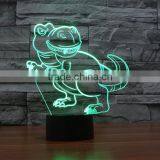 3D Optical Lamp Dinosaur Style Night Light 7 RGB Light Colors 10 LEDs AA Battery or DC 5V Mixed Lot thumbnail-5