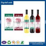 Gold Hot Foil Paper Bottle Neck Label Standard Wine Label Size Private Customized Shaped Wine Sticker