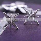 925 Silver Star White Zirconia Earring Jewelry thumbnail-1