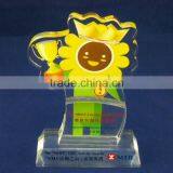 Flower Shaped Acrylic Crystal Award Trophy thumbnail-1