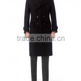 2014 New Style 100% Cashmere Classic Black Custom Coat