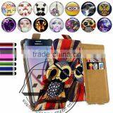 Factory Orignial Flip Universal Printed Pattern PU Leather With Card Holder Cover Case For 4.0 Inch 4.7 Inch 5.5 Inch Universal