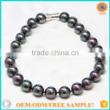 Latest design beads rainbow black south sea shell pearl beads necklace