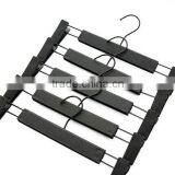 Adjustable Matting Black Plastic Pants Hanger With Clips, for Skit/Bottom thumbnail-5