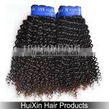 2014 6A grade indian black remy wavy hair kinky curl Straight Hair
