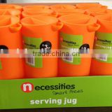 1.5L plastic Serving jug Water jug Water pitcher (Orange 151C) in display box packing #TG1009EG