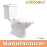 Popular Bathroom Porcelain Washdown Two Piece Toilet Prices Manufacturer DT2002