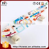 70kgs Top ABS Deck Material PU Wheels OEM Fish Shape Skateboard