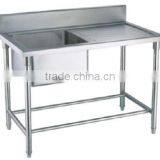 Stainless Steel Single Working Sink With Counter Top