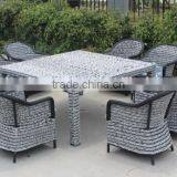 F- Foshan Outdoor Modern Garden Furniture Rattan Dining Table Sets (CF741+CF1274T+CF1244C) thumbnail-2