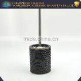 Promotional Golden Edge Ceramic Bathroom Sets Black China Manufacturer thumbnail-5