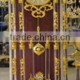 Home Luxury 24K Gold Plated Copper Wall Clock, Metal Pendulum Decoration Wall Mounted Clock thumbnail-3