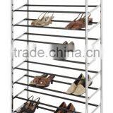 Vivinature 50 Pairs Rolling Shoes Rack and Chrome Shoes Tower thumbnail-1