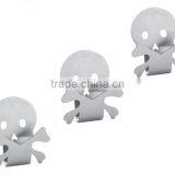 Skull Shape 3M Adhesive Stainless Steel Stick Hook thumbnail-3