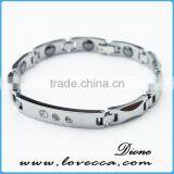 Large Heavy Black Silver Link Bangle Chain Men's Tungsten Bracelet thumbnail-2