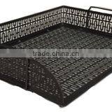 Black Metal Punched Document Tray With Handles thumbnail-2