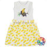 2017 Pretty Frocks for Children Flower Print Party Dresses Kids thumbnail-5