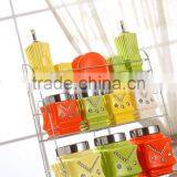 Ceramic Canister Set With Stainless Metal Stand thumbnail-4