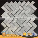 Blue Wooden Marble Mosaic Herringbone for Parquet Flooring