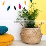 House Decorative Accessories, Decorative Seagrass Basket, Laundry Baskets thumbnail-5