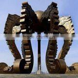 Plush Large Metal Abstract City Statue thumbnail-1