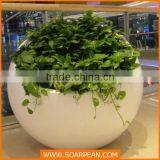 Outdoor Decorative Fiberglass Half Round Flower Pot thumbnail-1