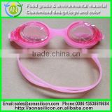 Silicone PC Swimming Goggles with a String