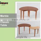 Home Furniture Round Shape Wooden End Tea Table Round High Coffee Table thumbnail-6
