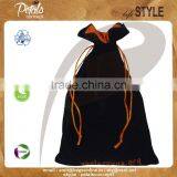 High Quality Drawstring Pouch With Customized Logo - Velvet Drawstring Pouch With Satin Lining - With Embroidery Logo - Luxary thumbnail-3