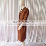 Brown Bathrobe For Women Spa Cmfortable Cotton Waffle Bathrobe Winter Warm Long Sleeve Pajamas thumbnail-6