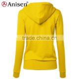Oem Service 100% Cotton Slim Custom Women Zipper Hoodies thumbnail-4