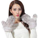 CX-A-60Q 2016 Wholesale Genuine Knitted Mink Fur Gloves thumbnail-1